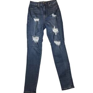 Jeans Fashion Nova Distressed Skinny Dark Wash Ripped Stretch High Rise Women 11